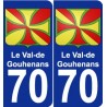 70 Le Val-de-Gouhenans wappen aufkleber typenschild aufkleber stadt