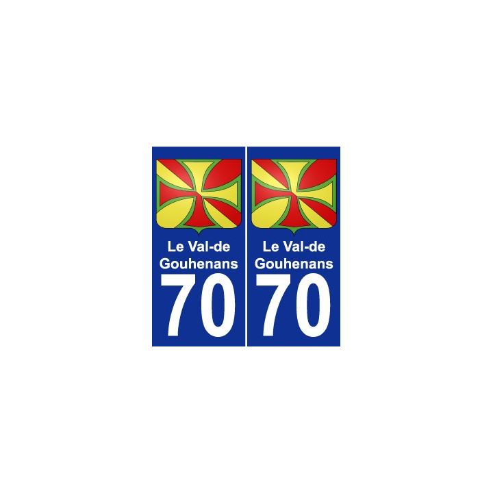 70 Le Val-de-Gouhenans blason autocollant plaque stickers ville