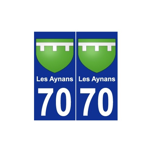 70 Les Aynans stemma adesivo piastra adesivi città