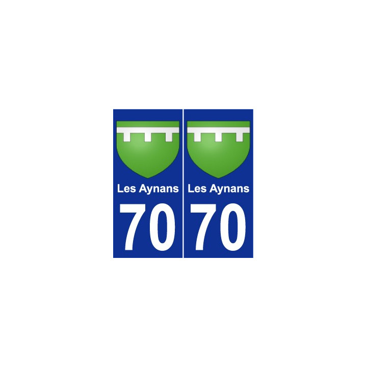 70 Les Aynans blason autocollant plaque stickers ville