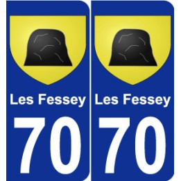 70 Les Fessey coat of arms sticker plate stickers city