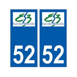 52 Eurville-Bienville logo autocollant plaque stickers ville