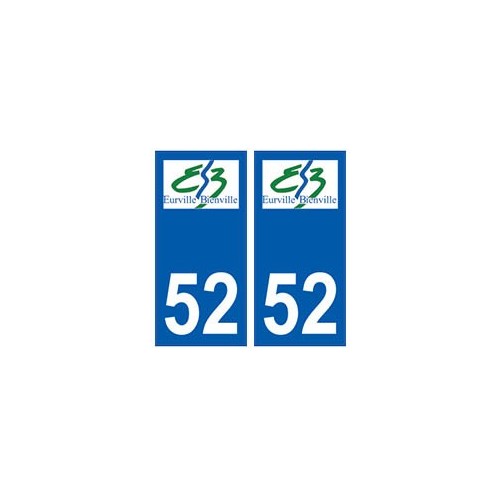 52 Eurville-Bienville logo autocollant plaque stickers ville