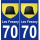 70 Les Fessey stemma adesivo piastra adesivi città