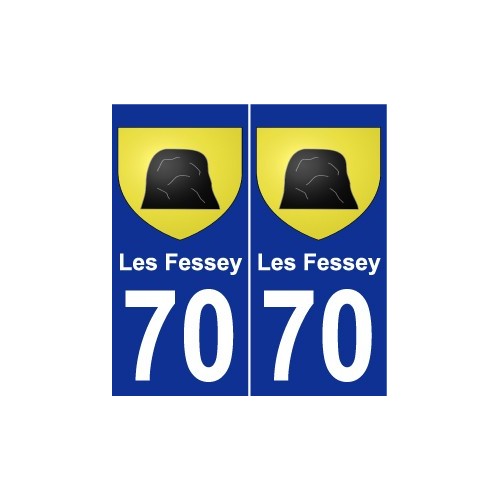 70 Les Fessey blason autocollant plaque stickers ville