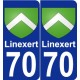 70 Linexert blason autocollant plaque stickers ville