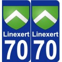 70 Linexert blason autocollant plaque stickers ville