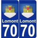 70 Lomont blason autocollant plaque stickers ville