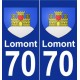 70 Lomont blason autocollant plaque stickers ville