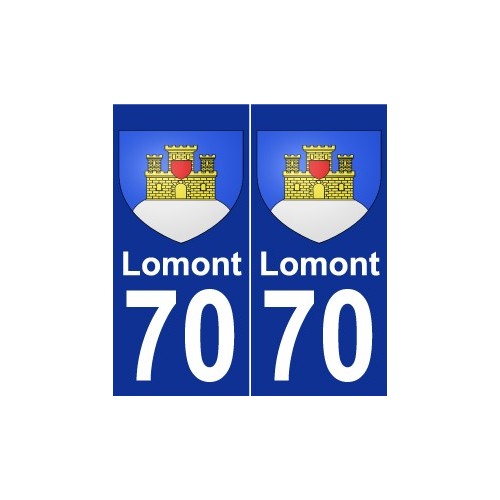 70 Lomont stemma adesivo piastra adesivi città