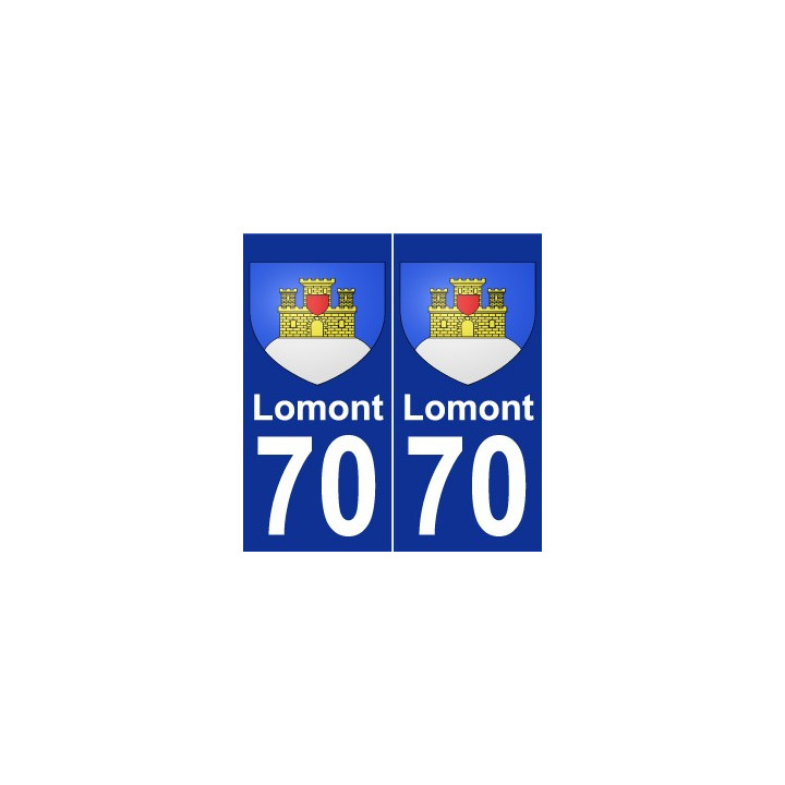 70 Lomont escudo de armas de la etiqueta engomada de la placa de pegatinas de la ciudad
