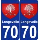 70 Longevelle wappen aufkleber typenschild aufkleber stadt