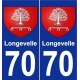 70 Longevelle stemma adesivo piastra adesivi città