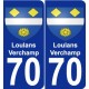 70 Loulans-Verchamp blason autocollant plaque stickers ville