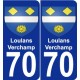 70 Loulans-Verchamp coat of arms sticker plate stickers city