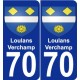 70 Loulans-Verchamp escudo de armas de la etiqueta engomada de la placa de pegatinas de la ciudad