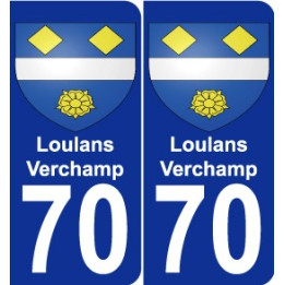 70 Loulans-Verchamp blason autocollant plaque stickers ville