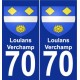 70 Loulans-Verchamp coat of arms sticker plate stickers city