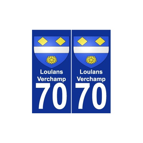 70 Loulans-Verchamp blason autocollant plaque stickers ville