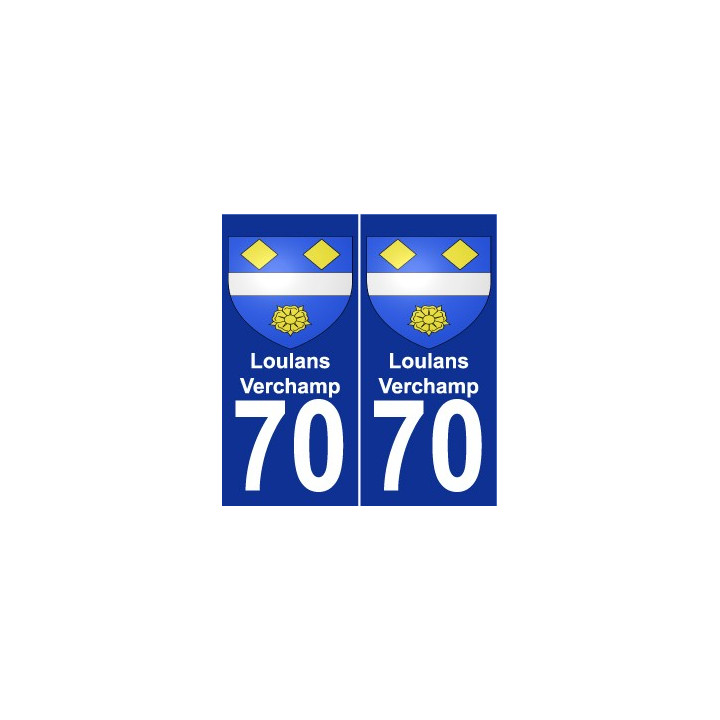 70 Loulans-Verchamp blason autocollant plaque stickers ville