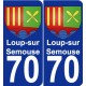 70 Loup-sur-Semouse wappen aufkleber typenschild aufkleber stadt