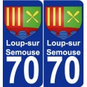 70 Loup-sur-Semouse blason autocollant plaque stickers ville