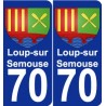 70 Loup-sur-Semouse stemma adesivo piastra adesivi città