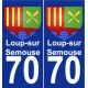 70 Loup-sur-Semouse stemma adesivo piastra adesivi città