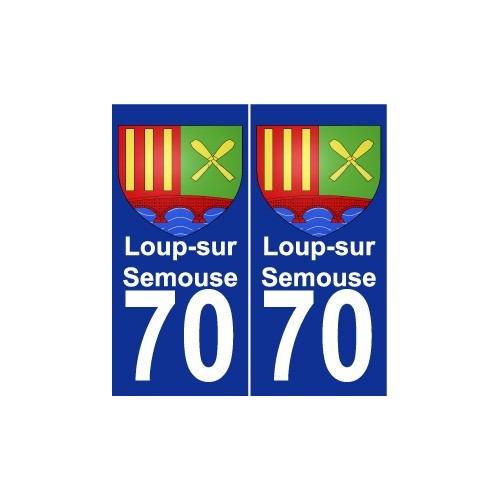 70 Loup-sur-Semouse coat of arms sticker plate stickers city