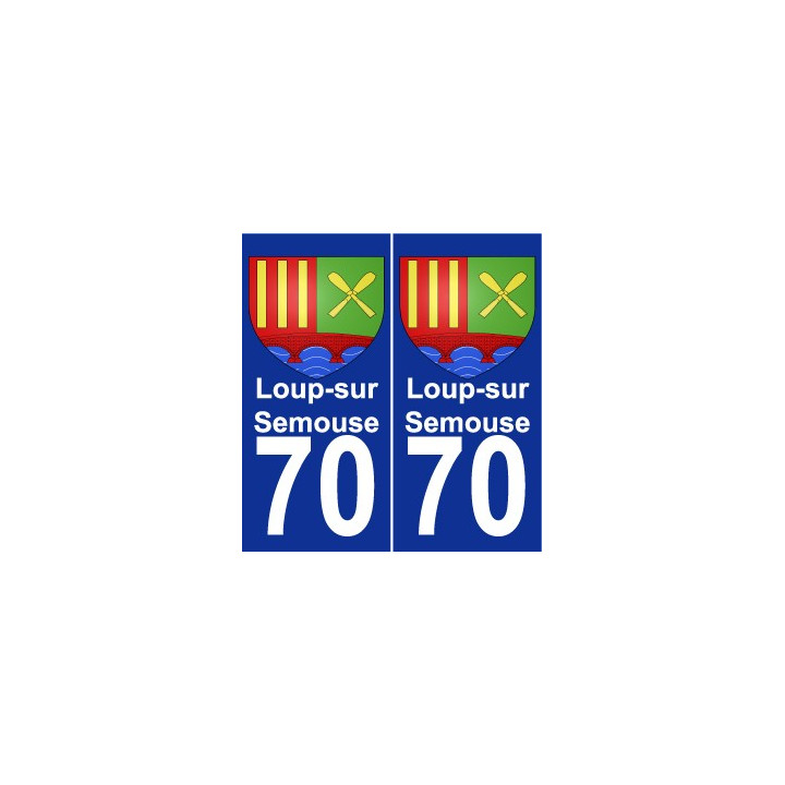 70 Loup-sur-Semouse coat of arms sticker plate stickers city