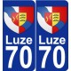 70 Luze coat of arms sticker plate stickers city