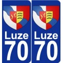 70 Luze blason autocollant plaque stickers ville