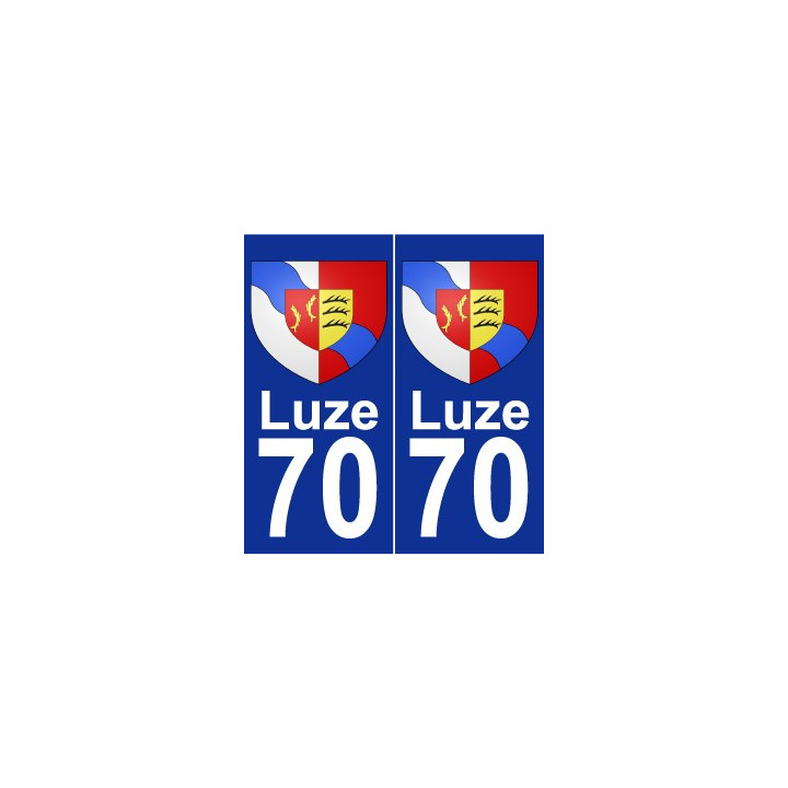 70 Luze coat of arms sticker plate stickers city
