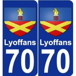 70 Lyoffans coat of arms sticker plate stickers city