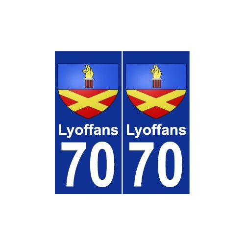 70 Lyoffans blason autocollant plaque stickers ville