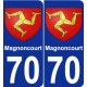70 Magnoncourt wappen aufkleber typenschild aufkleber stadt