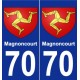 70 Magnoncourt stemma adesivo piastra adesivi città