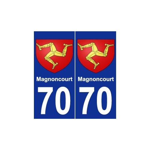 70 Magnoncourt coat of arms sticker plate stickers city