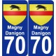 70 Magny-Danigon stemma adesivo piastra adesivi città