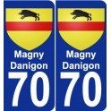 70 Magny-Danigon stemma adesivo piastra adesivi città
