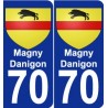 70 Magny-Danigon blason autocollant plaque stickers ville