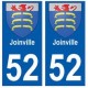 52 Joinville blason autocollant plaque stickers ville