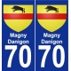 70 Magny-Danigon blason autocollant plaque stickers ville