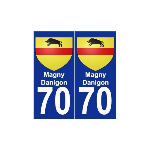 70 Magny-Danigon blason autocollant plaque stickers ville