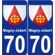 70 Magny-Jobert stemma adesivo piastra adesivi città