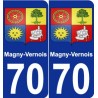 70 Magny-Vernois coat of arms sticker plate stickers city