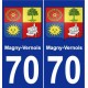 70 Magny-Vernois coat of arms sticker plate stickers city
