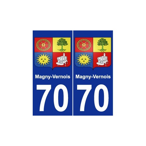70 Magny-Vernois stemma adesivo piastra adesivi città