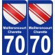 70 Mailleroncourt-Charette coat of arms sticker plate stickers city