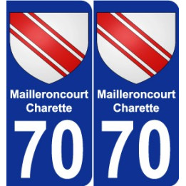 70 Mailleroncourt-Charette wappen aufkleber typenschild aufkleber stadt